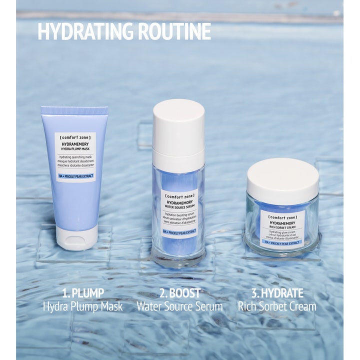 Comfort Zone Hydramemory Hydra Plump Mask 60 ml kosteuttava kasvonaamio osana Hydrating Routine -sarjaa.