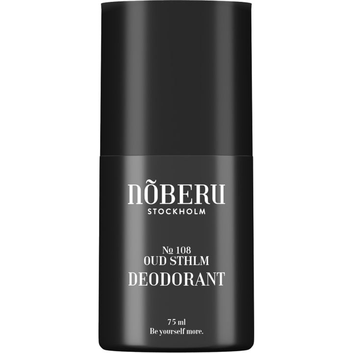 Nõberu No 108 Oud Sthlm Deodorant 75 ml raikkautta antava deodorantti tyylikkäässä mustassa hylsyssä