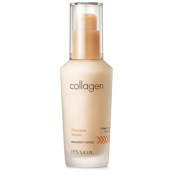 It'S SKIN Collagen Nutrition Serum 40 ml kiinteyttävä seerumi mattapintaisessa lasipullossa, jossa on pumppu.