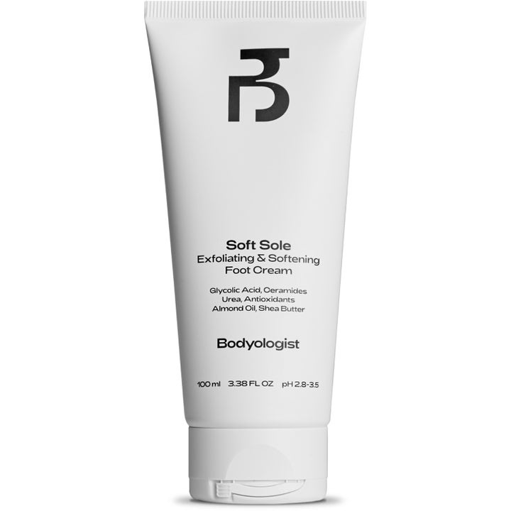 Bodyologist Soft Sole Exfoliating & Softening Foot Cream 100 ml kuoriva ja pehmentävä jalkavoide valkoinen tuubi