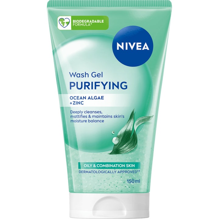 Nivea Purifying Wash Gel 150 ml syväpuhdistava puhdistusgeeli vaaleanvihreässä tuubissa valkoisella korkilla.