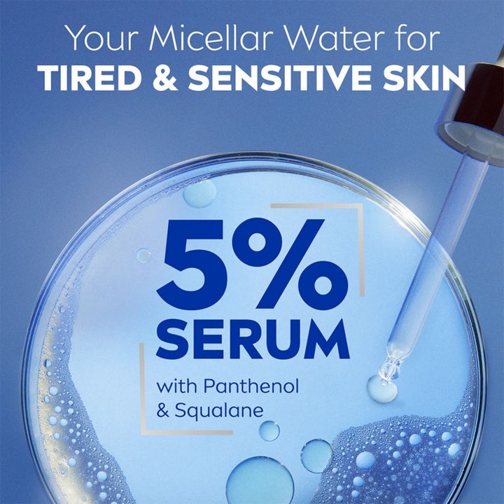 NIVEA Micellar Water Regenerating 400 ml elvyttävä misellivesi väsyneelle iholle sisältää 5% seerumia ja skvalaania