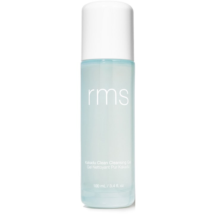 RMS Beauty Kakadu Clean Cleansing Gel 100 ml puhdistava geeli vaaleansinisessä läpikuultavassa pullossa valkoisella korkilla