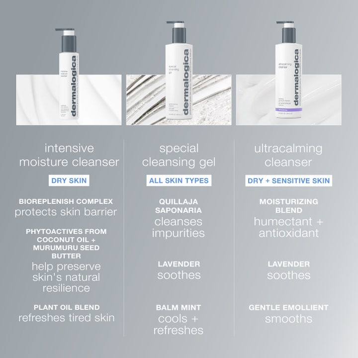 Dermalogica Intensive Moisture Cleanser 295 ml kosteuttava puhdistusvoide kämmenellä valkoisesta pumpusta.