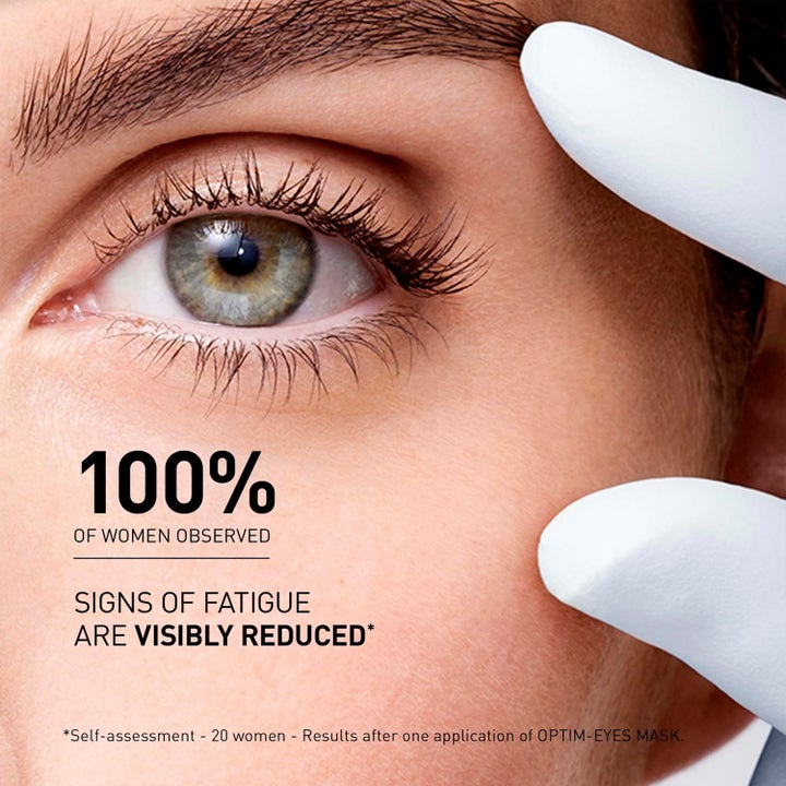 Filorga Optim-Eyes Eye Mask 8 kpl silmänympärysnaamio häivyttää väsymyksen merkkejä ja kirkastaa katsetta.