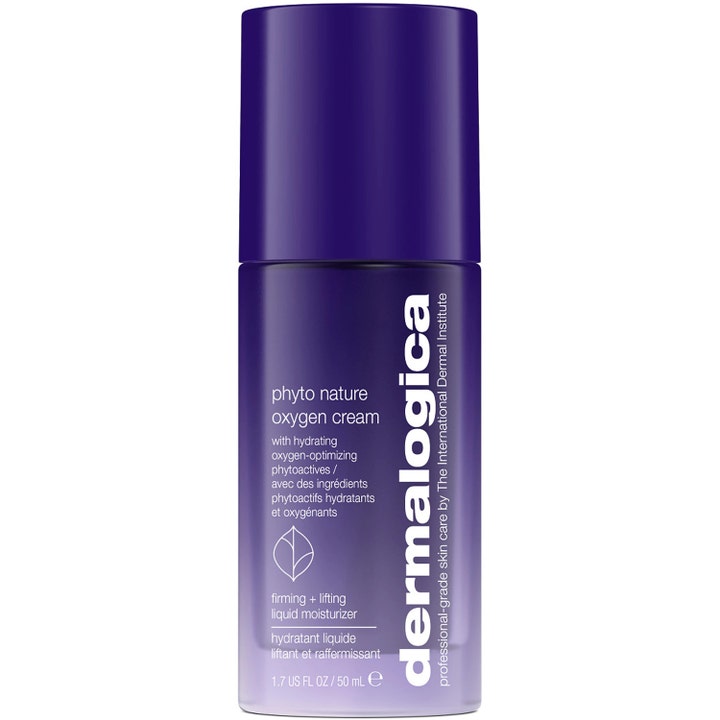 Dermalogica Phyto Nature Oxygen Cream 50 ml kiinteyttävä ja kosteuttava kasvovoide violetissa pumppupullossa.