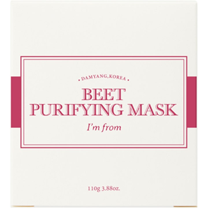 I'm From Beet Purifying Mask 110 ml puhdistava kasvonaamio valkoisessa pahvipakkauksessa punaisella tekstillä.