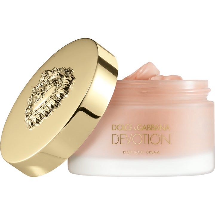 Dolce & Gabbana Devotion Body Cream 180 ml kosteuttava vartalovoide huurteisessa lasipurkissa