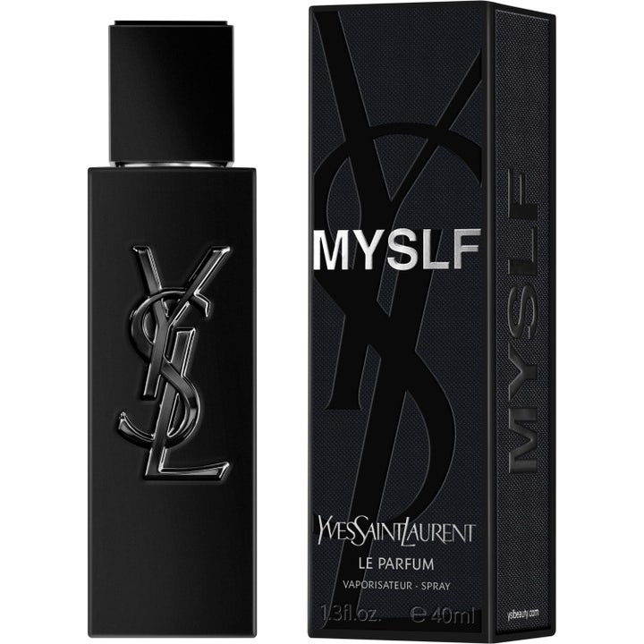 Yves Saint Laurent MYSLF Le Parfum 40 ml miesten tuoksu mustassa lasipullossa ja tyylikkäässä pakkauksessa