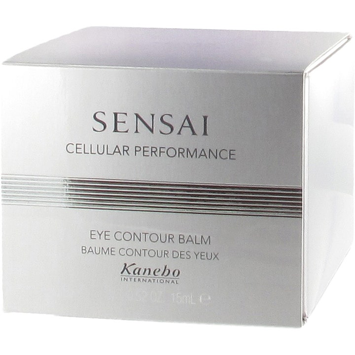 Sensai Cellular Performance Eye Contour Balm 15 ml kosteuttava silmänympärysvoide hopeisessa pakkauksessa.