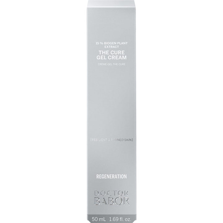 Babor DOC The Cure Gel Cream 50 ml uudistava kasvovoide hopeisessa pakkauksessa jossa on 15% Biogen Plant Extractia.