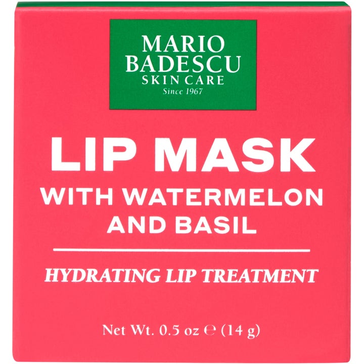 Mario Badescu Lip Mask Watermelon & Basil 14 ml kosteuttava huulinaamio kirkkaanpunaisessa pakkauksessa