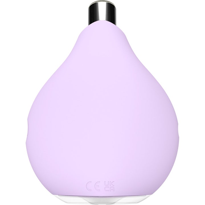 FOREO KIWI™ Derma Facial Cleanser 1 kpl kirkastava puhdistuslaite on vaaleanliila ja pisaranmuotoinen hopeakärjellä.