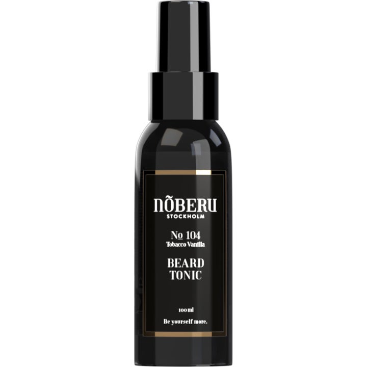 Nõberu No 104 Beard Tonic 100 ml hoitava partavesi mustassa pumppupullossa Tobacco Vanilla tuoksulla.