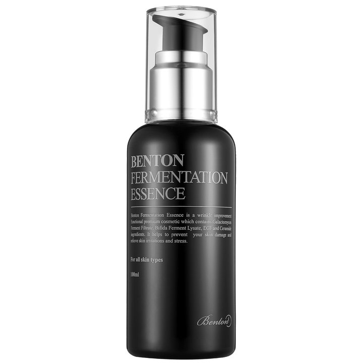 Benton Fermentation Essence 100 ml hoitoneste silottaa juonteita mustassa pumppupullossa, jossa on kirkas korkki.