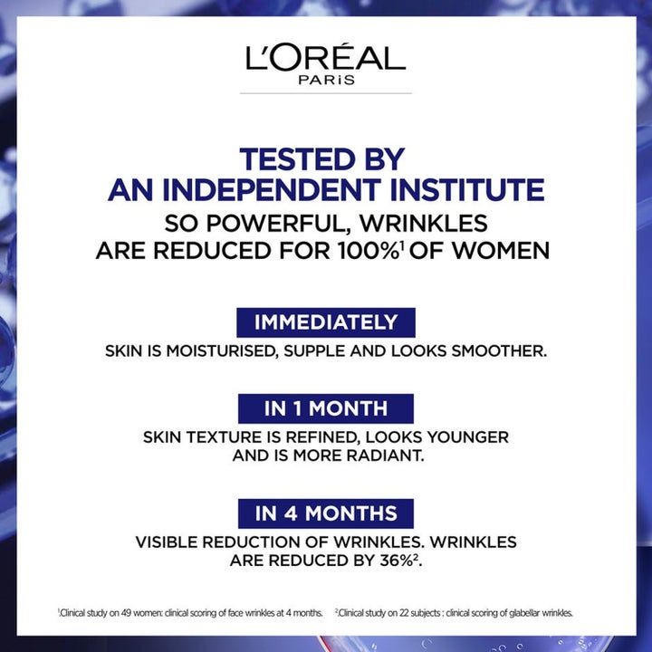 L'Oréal Paris Revitalift Filler ja Laser seerumit lasipulloissa pipetillä täyteläistävät ihoa ja silottavat ryppyjä.
