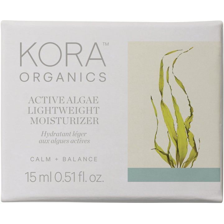 KORA Organics Active Algae Lightweight Moisturizer 15 ml kosteuttava kasvovoide valkoisessa pakkauksessa leväkuvalla