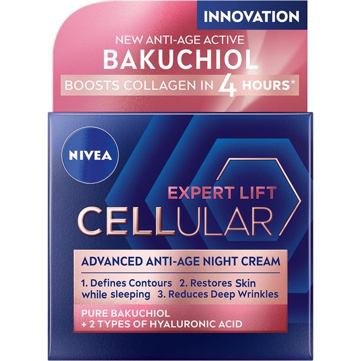 NIVEA Cellular Expert Lift Advanced Anti-Age yövoide kiinteyttävä kasvovoide bakuchiolilla sinisessä rasiassa