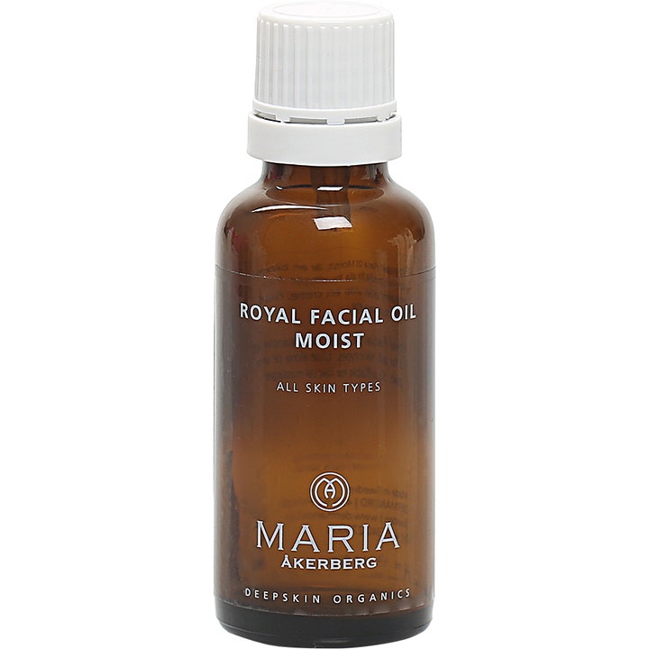 Maria Åkerberg Royal Facial Oil Moist 30 ml kosteuttava kasvoöljy ruskeassa lasipullossa valkoisella korkilla
