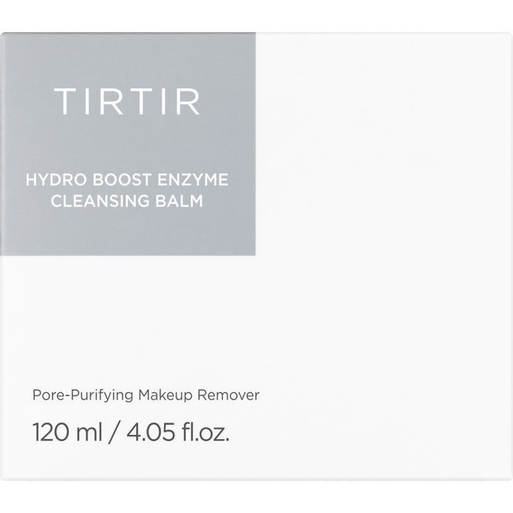 TIRTIR Hydro Boost Enzyme Cleansing Balm 120 ml meikinpoistoaine valkoisessa pakkauksessa harmaalla logolla.