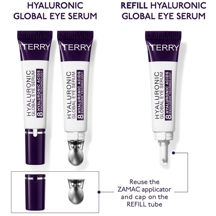 By Terry Hyaluronic Global Eye Serum Refill 15 ml kosteuttava silmänympärysseerumi ja ZAMAC-applikaattori