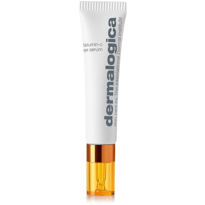 Dermalogica BioLumin-C Eye Serum 15 ml kirkastava silmänympärysseerumi valkoisessa tuubissa jossa on oranssi korkki