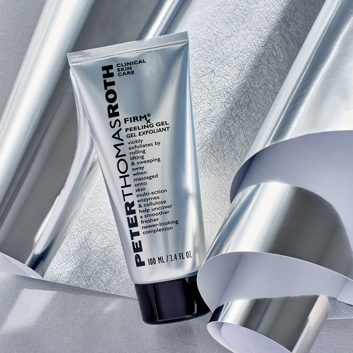 Peter Thomas Roth Firmx Peeling Gel 100 ml kuorintageeli hopeisessa tuubissa kirkastamaan ihoa.
