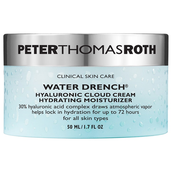 Peter Thomas Roth Water Drench Hyaluronic Cloud Cream 50 ml kosteuttava hyaluronihappovoide vaaleansinisessä pisarapurkissa