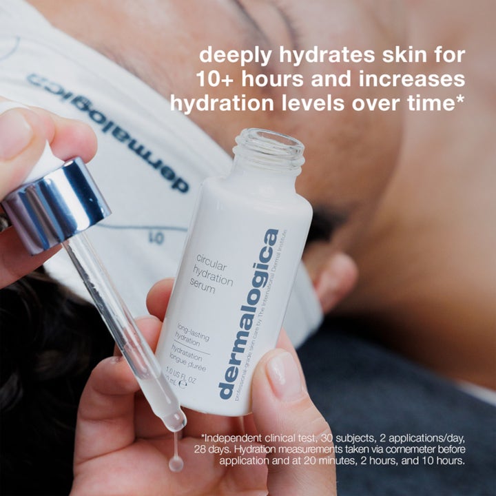 Dermalogica Circular Hydration Serum 59 ml kosteuttava seerumi valkoisessa pullossa syväkosteuttaa ihoa yli 10 tuntia.