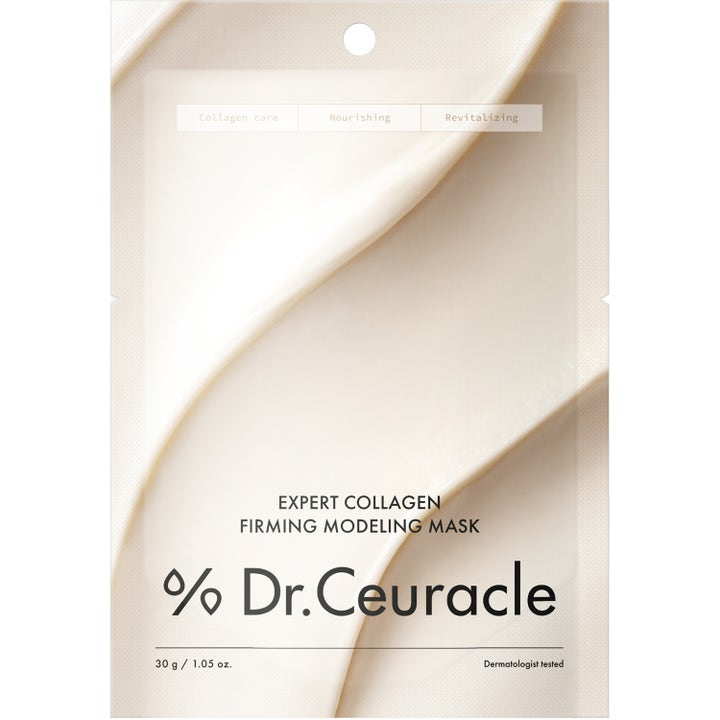 Dr. Ceuracle Expert Collagen Firming Modeling Mask 30 g kiinteyttävä kasvonaamio beigessä voidetekstuurisessa pussissa