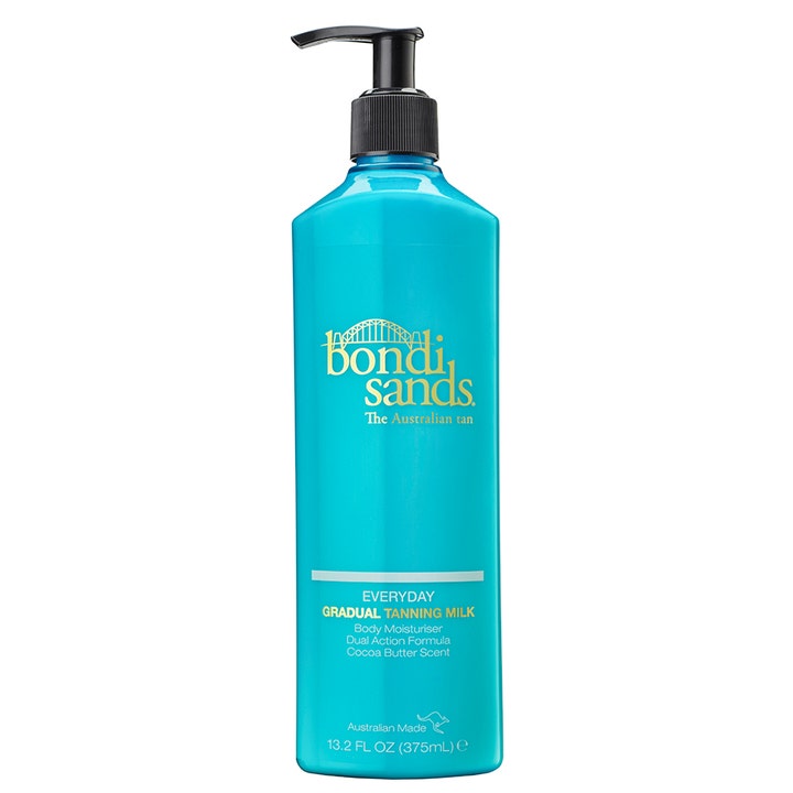 Bondi Sands Everyday Gradual Tanning Milk 375 ml itseruskettava voide turkoosissa pumppupullossa.