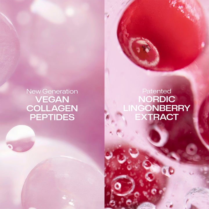 Lumene Bounce silmänympärysvoide 10 ml sisältää vegaanisia kollageenipeptidejä ja pohjoista puolukkauutetta.