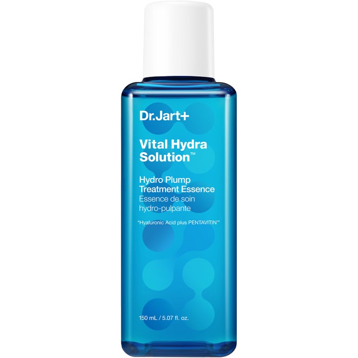 Dr.Jart+ Vital Hydra Solution Hydro Plump Treatment Essence 150 ml kosteuttava hoitoneste sinisessä läpinäkyvässä pullossa