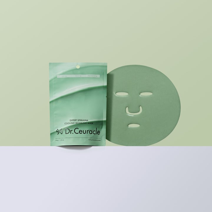 Dr. Ceuracle Expert Spirulina Cooling Modeling Mask 30 g viilentävä kasvonaamio ja vihreä naamiohahmo