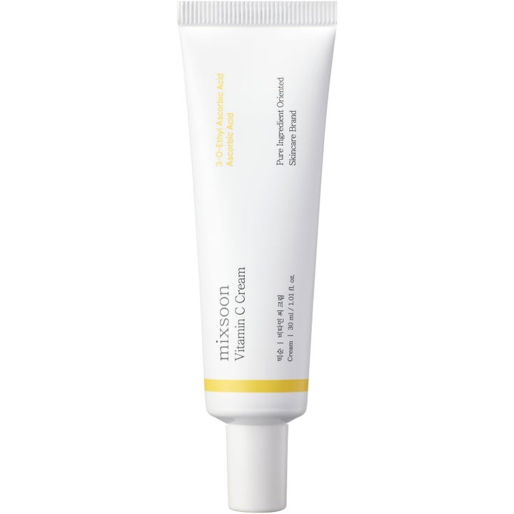 mixsoon Vitamin C Cream 30 ml heleyttävä kasvovoide valkoisessa tuubissa keltaisella raidalla