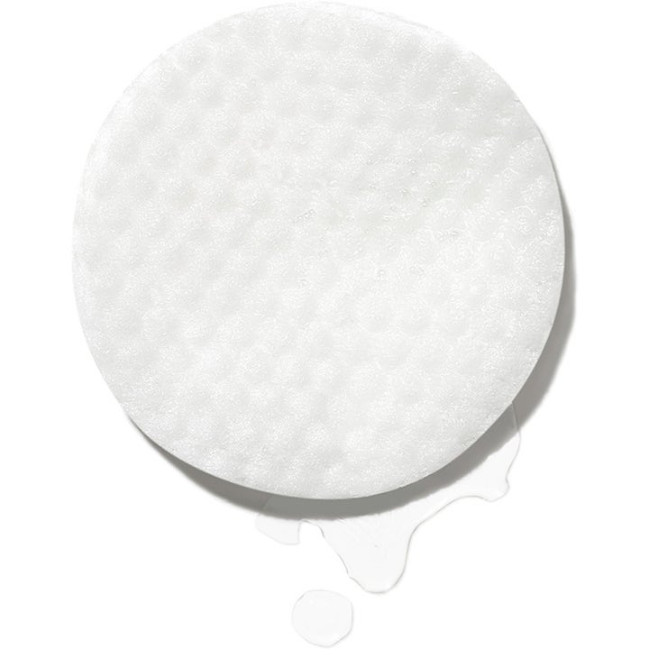 Exuviance SkinRise Morning Glow 36 kpl heleyttävä seerumi pyöreä kuvioitu hoitolappu ja kirkasta nestettä