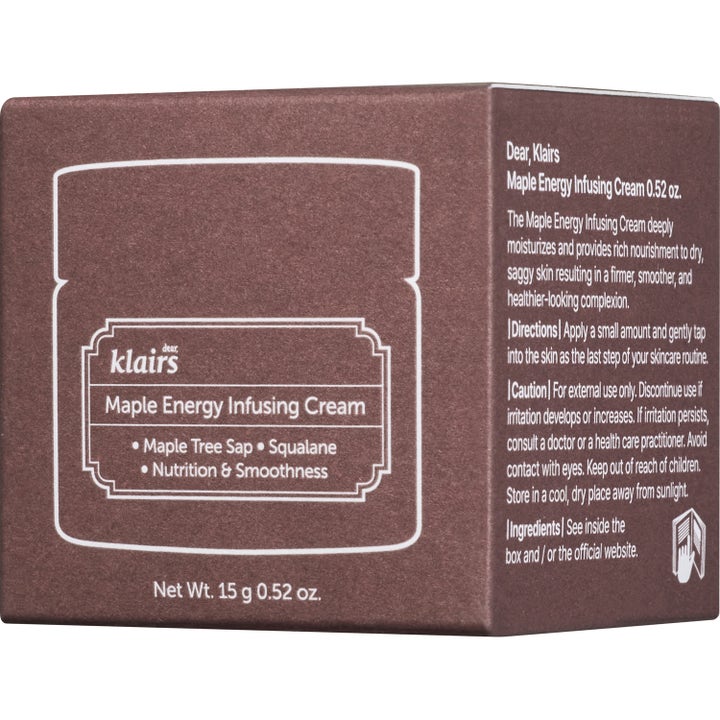 Klairs Maple Energy Infusing Cream 15 g ravitseva kasvovoide ruskeassa pakkauksessa sisältää vaahteran mahlaa.