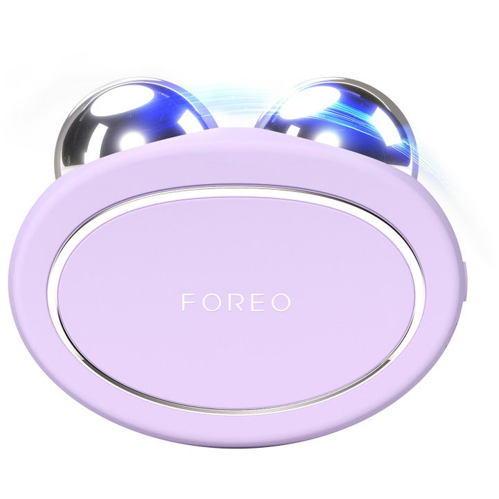 Foreo Bear 1 kpl mikrovirtalaite kasvojen kiinteyttämiseen on vaaleanvioletti silikonilaite hopeisilla palloilla