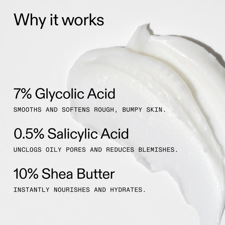 The INKEY List Glycolic Acid Exfoliating Body Stick 45 g pehmentävä kuorinta sisältää 7% glykolihappoa ja 10% sheavoita.