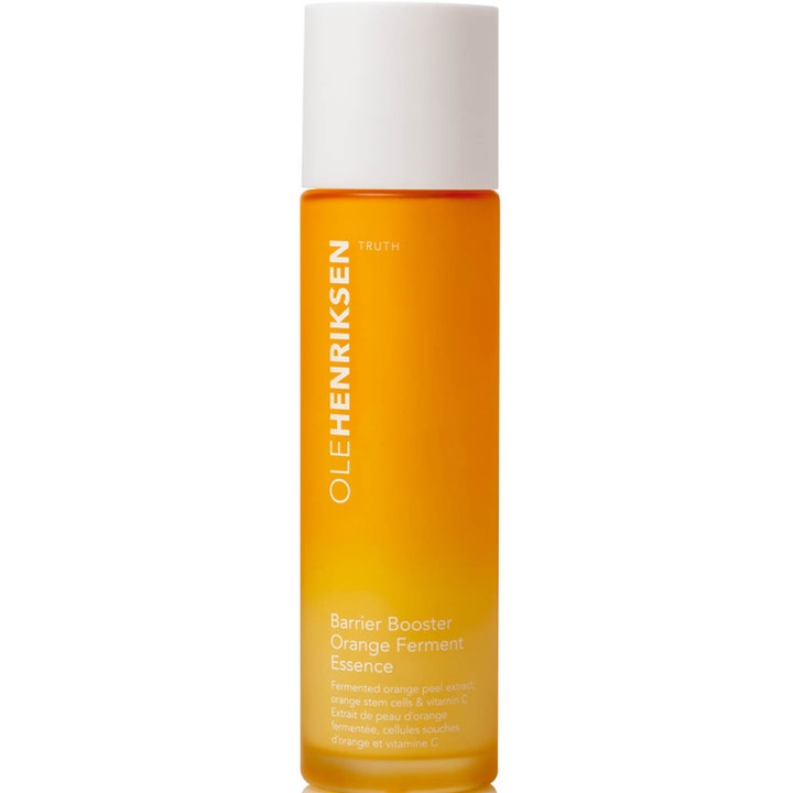 Olehenriksen Truth Barrier Booster Orange Ferment Essence 120 ml kirkastava hoitoneste oranssissa pullossa.
