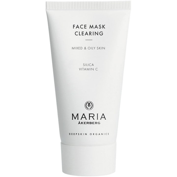 Maria Åkerberg Face Mask Clearing puhdistava kasvonaamio valkoisessa tuubissa kirkastaa seka- ja rasvaista ihoa.