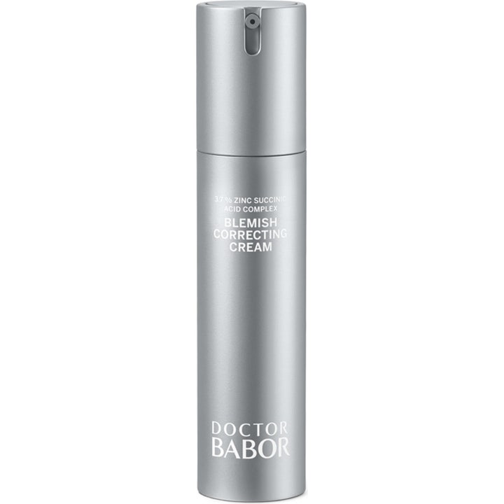 Doctor Babor Blemish Correcting Cream epäpuhtauksia hoitava kasvovoide hopeanhohtoisessa pumppupullossa