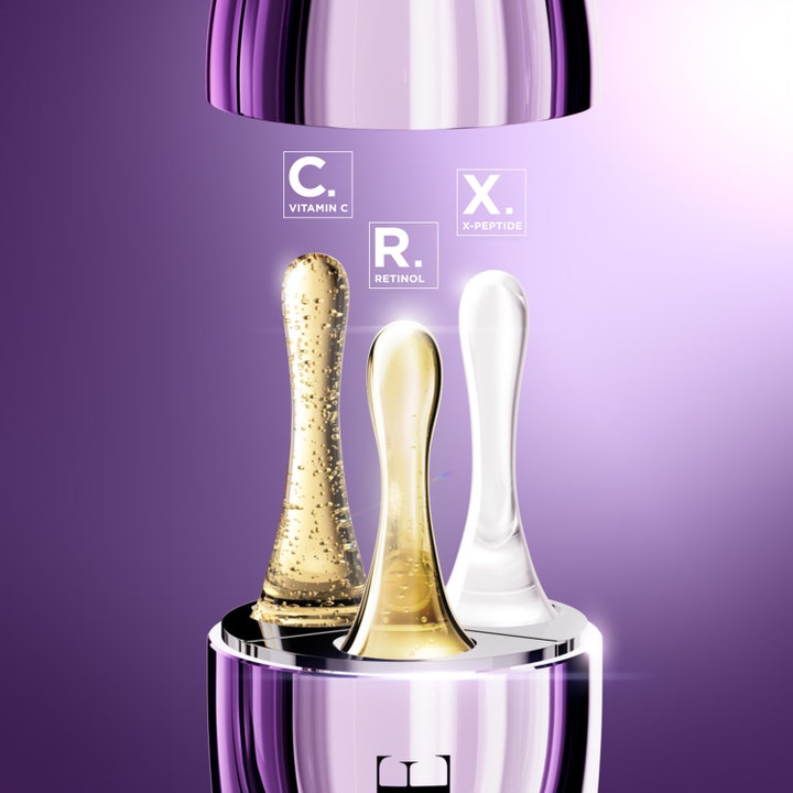 Lancôme Rénergie C.R.x Triple Serum 20 ml uudistava seerumi sisältää C-vitamiinia retinolia ja peptidejä eri muodoissa.