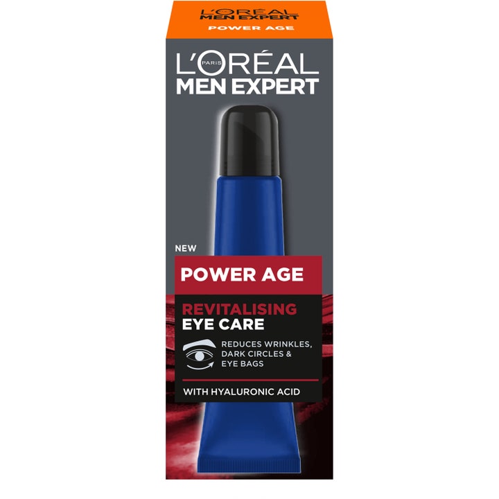 L'Oréal Paris Men Expert Power Age 15 ml elvyttävä silmänympärysvoide häivyttää ryppyjä harmaassa pakkauksessa