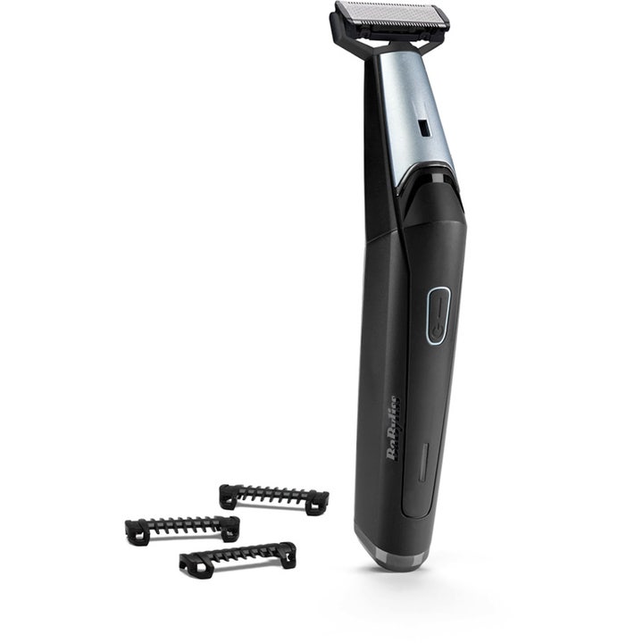 BaByliss Tripple S Beard Trimmer 1 kpl partatrimmeri tarkkaan ajoon sisältää mustan laitteen ja kolme ohjauskampaa
