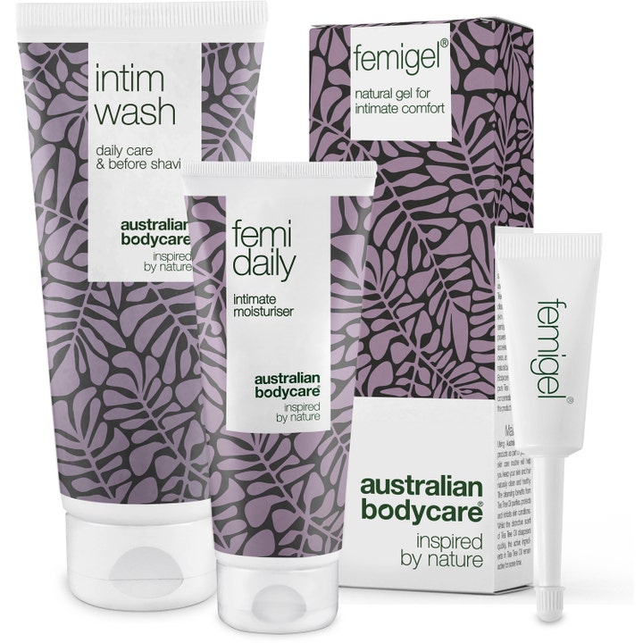 Australian Bodycare Intimate Treatment Kit intiimituotesetti rauhoittaa ihoa neljällä eri pakkauksella.