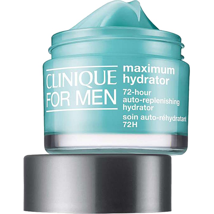 Clinique Maximum Hydrator For Men 50 ml kosteuttava kasvovoide sinisessä lasipurkissa raikkaalla geelikoostumuksella