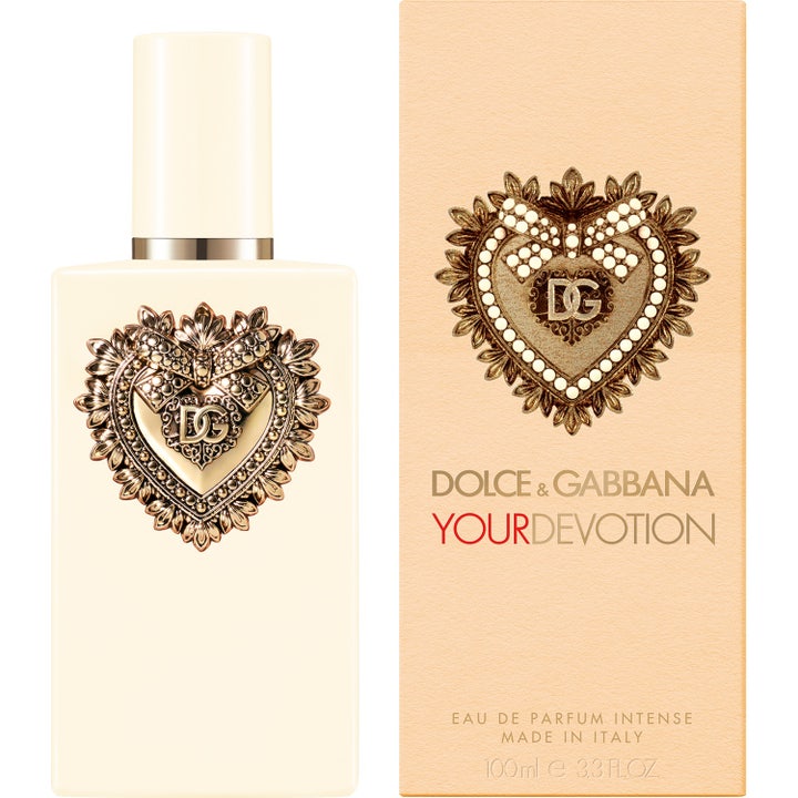 Dolce & Gabbana Your Devotion EdP Intense 100 ml naisten tuoksupullo ja kullanhohtoinen pakkaus