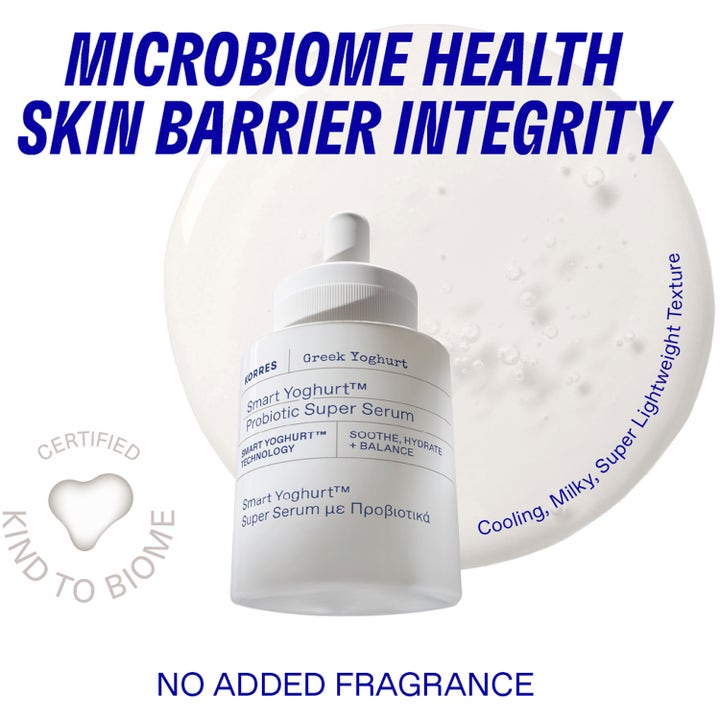 KORRES Smart Yoghurt™ Probiotic Super Serum 30 ml rauhoittaa ihoa ja vahvistaa sen suojakerrosta.
