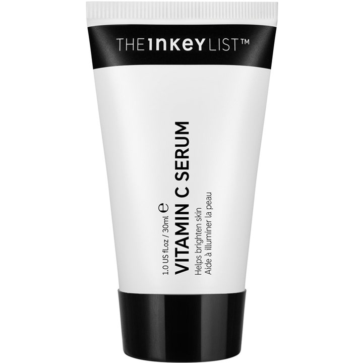 The INKEY List Vitamin C Serum 30 ml kirkastava seerumi valkoisessa tuubissa, jossa on musta korkki.